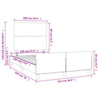 Bettgestell ohne Matratze Schwarz 120x190 cm Stoff