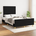 Bettgestell ohne Matratze Schwarz 120x190 cm Stoff