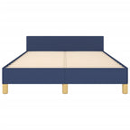 Bettgestell ohne Matratze Blau 120x190 cm Stoff