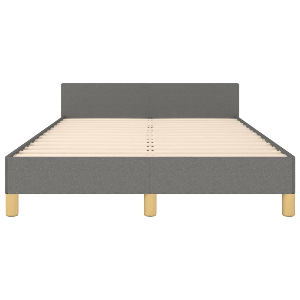 Bettgestell ohne Matratze Dunkelgrau 120x190 cm Stoff
