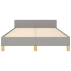 Bettgestell ohne Matratze Hellgrau 120x190 cm Stoff