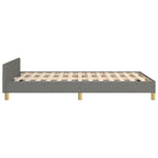 Bettgestell ohne Matratze Dunkelgrau 120x190 cm Stoff