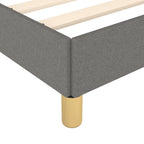 Bettgestell ohne Matratze Dunkelgrau 120x190 cm Stoff