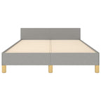 Bettgestell ohne Matratze Hellgrau 120x190 cm Stoff