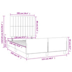 Bettgestell ohne Matratze Hellgrau 120x190 cm Stoff