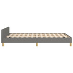 Bettgestell ohne Matratze Dunkelgrau 120x190 cm Stoff