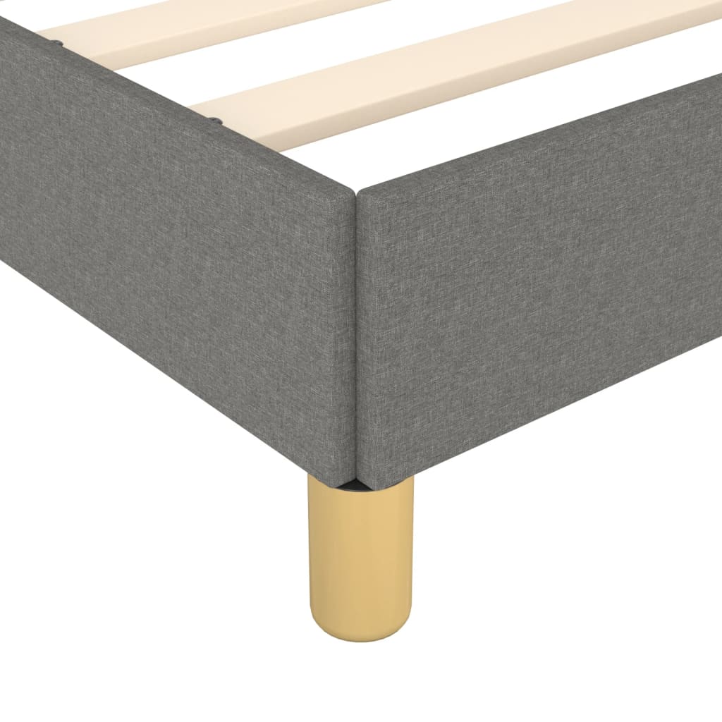 Bettgestell ohne Matratze Dunkelgrau 120x190 cm Stoff