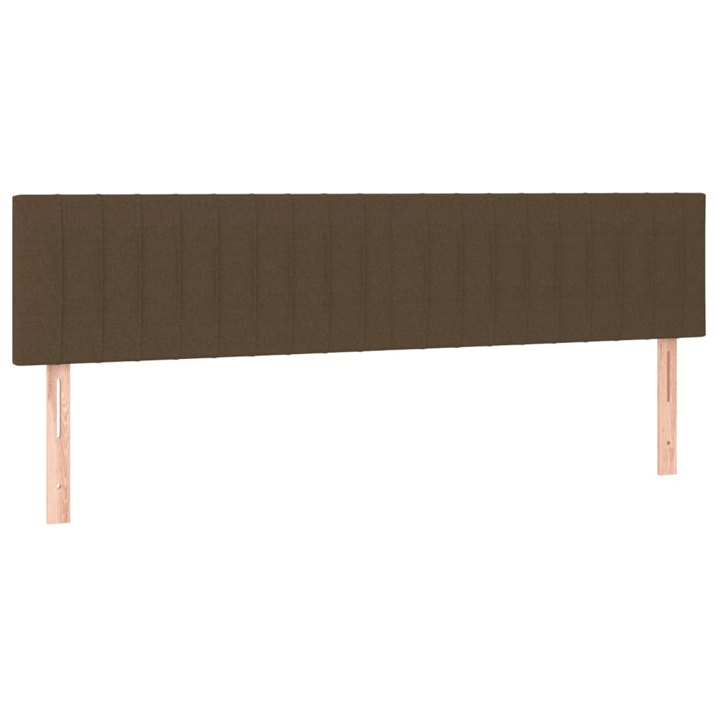 Bettgestell ohne Matratze Dunkelbraun 120x190 cm Stoff