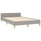Bettgestell ohne Matratze Hellgrau 120x190 cm Stoff