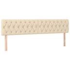 Bettgestell ohne Matratze Creme 120x190 cm Stoff
