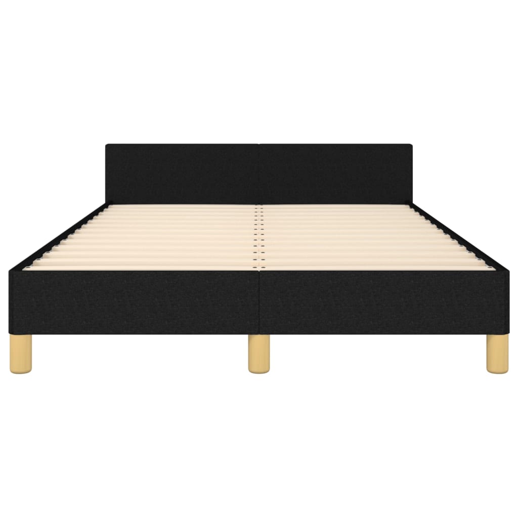 Bettgestell ohne Matratze Schwarz 120x190 cm Stoff