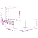 Bettgestell ohne Matratze Schwarz 120x190 cm Stoff