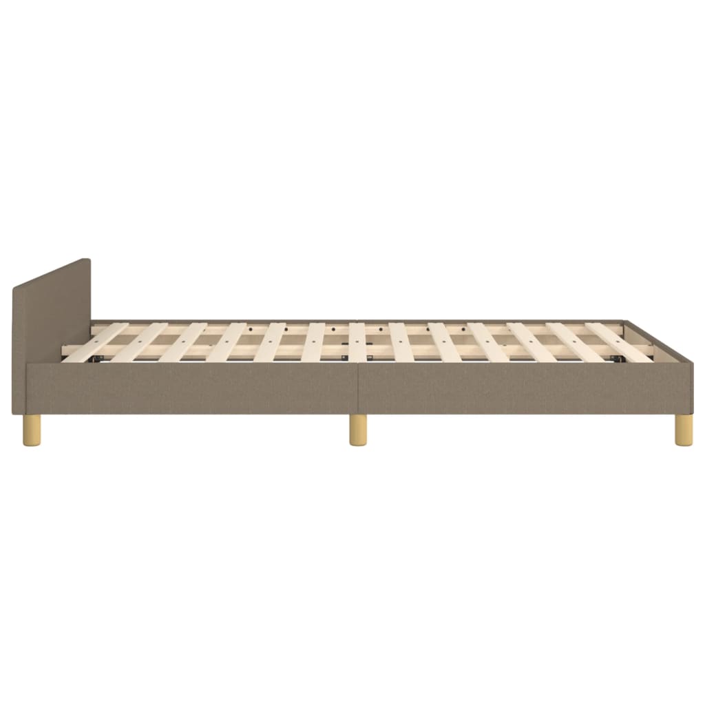 Bettgestell ohne Matratze Taupe 120x190 cm Stoff