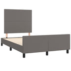 Bettgestell ohne Matratze Grau 120x190 cm Kunstleder