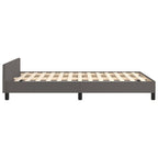 Bettgestell ohne Matratze Grau 120x190 cm Kunstleder