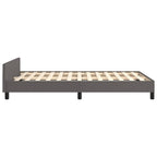 Bettgestell ohne Matratze Grau 120x190 cm Kunstleder