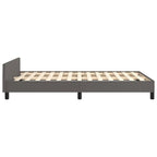 Bettgestell ohne Matratze Grau 120x190 cm Kunstleder