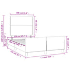 Bettgestell ohne Matratze Dunkelgrau 120x190 cm Samt