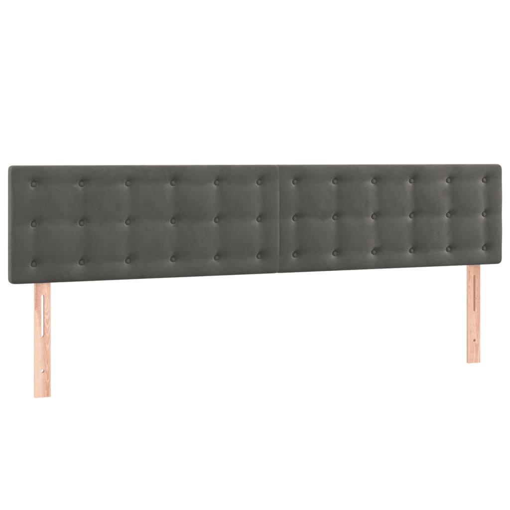 Bettgestell ohne Matratze Dunkelgrau 120x190 cm Samt