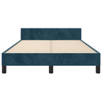 Bettgestell ohne Matratze Dunkelblau 120x190 cm Samt