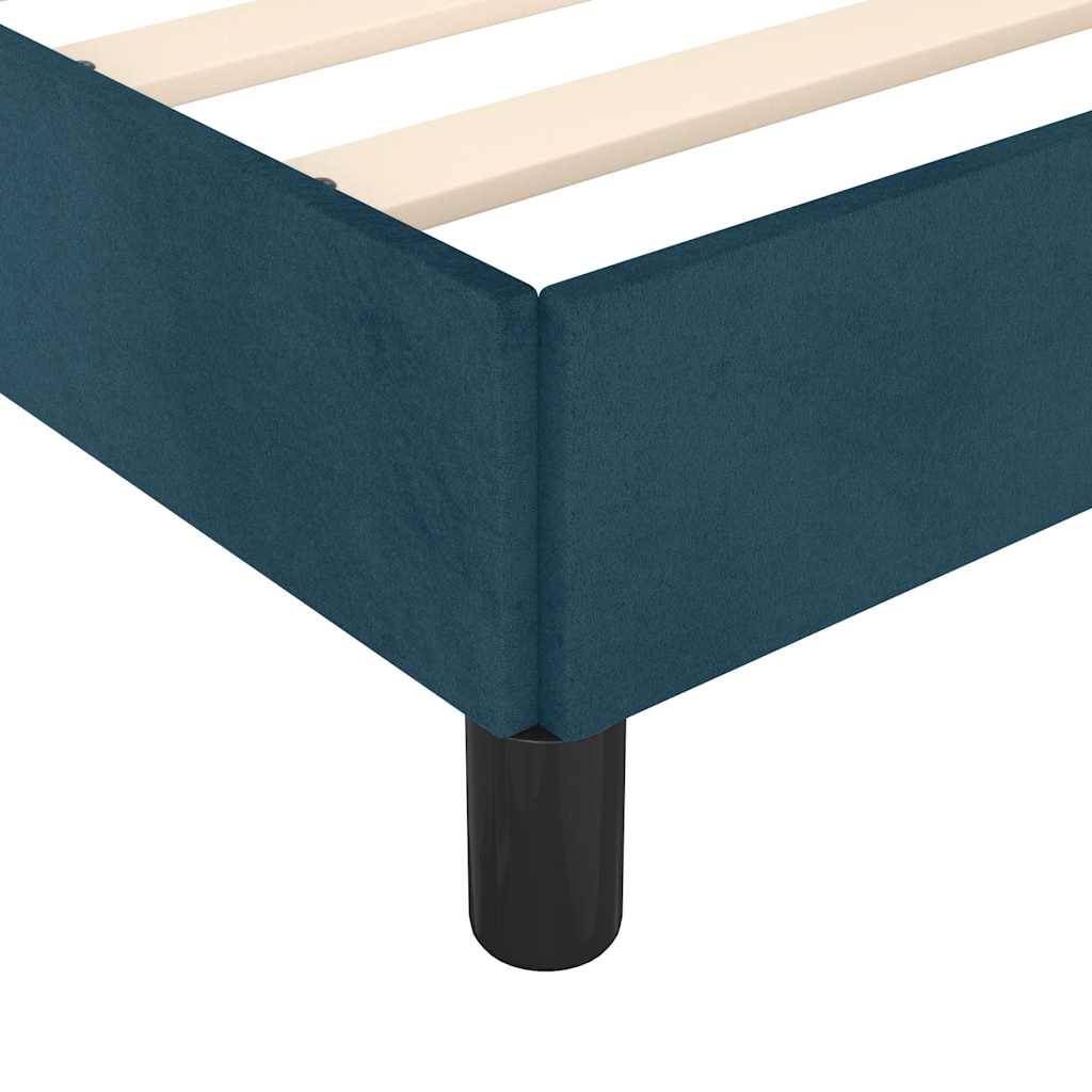 Bettgestell ohne Matratze Dunkelblau 120x190 cm Samt