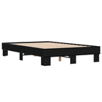 Bettgestell Schwarz 140x200 cm Holzwerkstoff und Metall