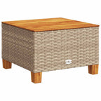 6-tlg. Garten-Sofagarnitur mit Kissen Beige Poly Rattan