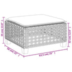 8-tlg. Garten-Sofagarnitur mit Kissen Schwarz Poly Rattan