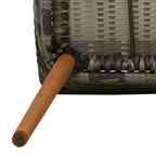 Garten Essgruppe mit Kissen 7 pcs Grau Poly-Rattan