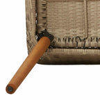Garten Essgruppe mit Kissen 9 pcs Beige Poly-Rattan
