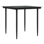 Garten Essgruppe mit Kissen 3 pcs Schwarz Poly-Rattan
