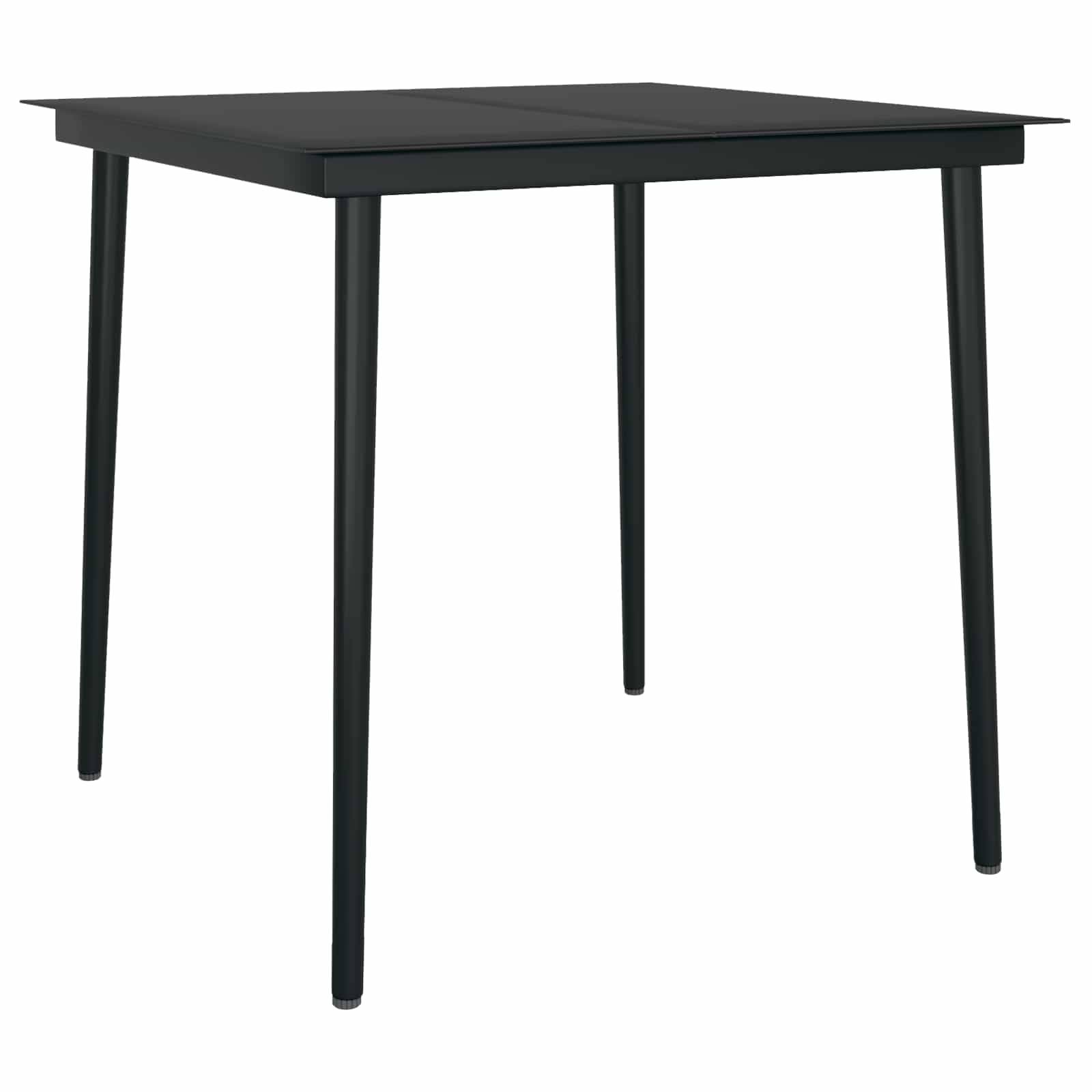 Garten Essgruppe mit Kissen 5 pcs Schwarz Poly-Rattan