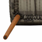 Garten Essgruppe mit Kissen 5 pcs Grau Poly-Rattan