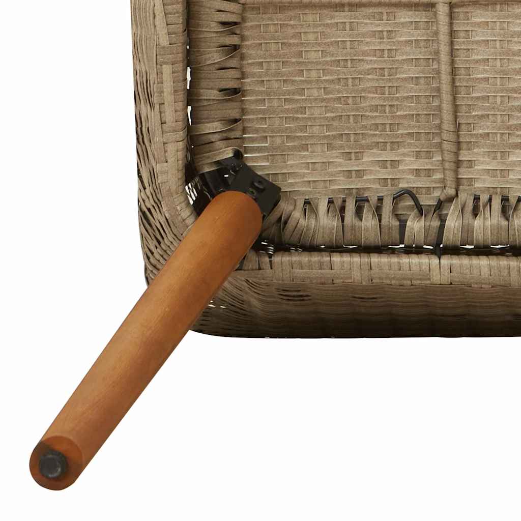 Garten Essgruppe mit Kissen 3 pcs Beige Poly-Rattan