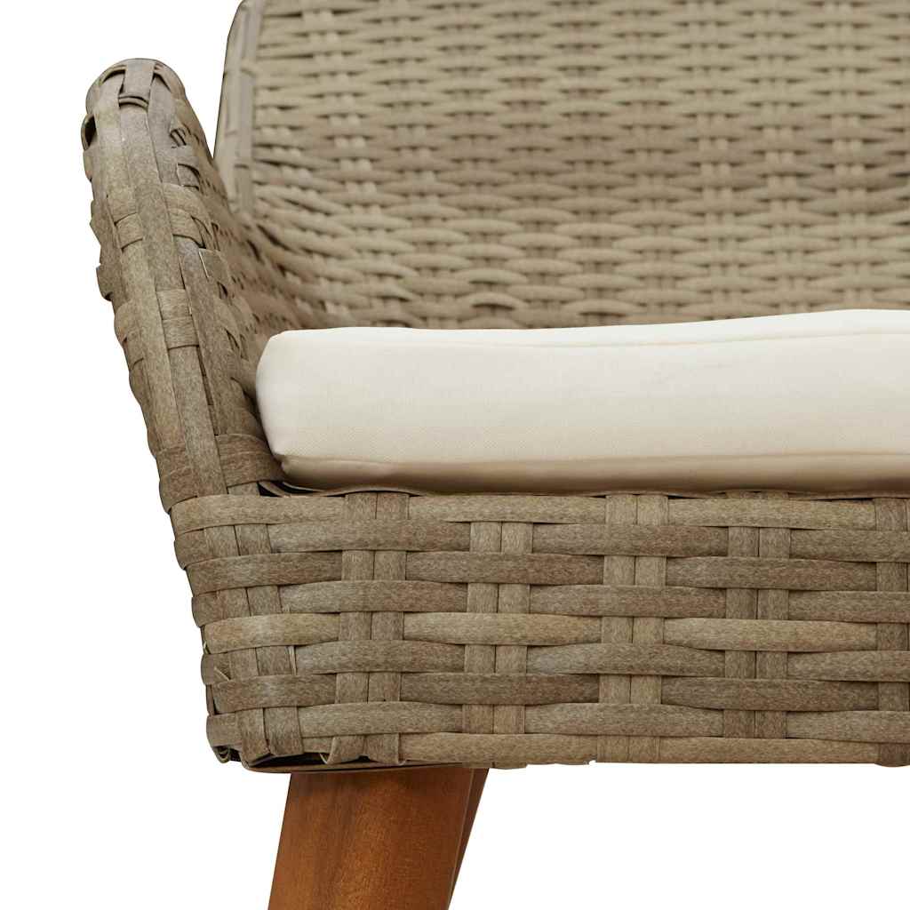 Garten Essgruppe mit Kissen 5 pcs Beige Poly-Rattan