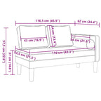 Chaiselongue mit Kissen Creme Kunstleder