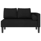 Chaiselongue mit Kissen Schwarz Stoff