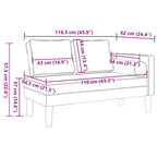 Chaiselongue mit Kissen Dunkelgrün Stoff