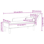 Chaiselongue mit Kissen Taupe Stoff