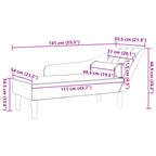 Chaiselongue mit Kissen Creme Stoff