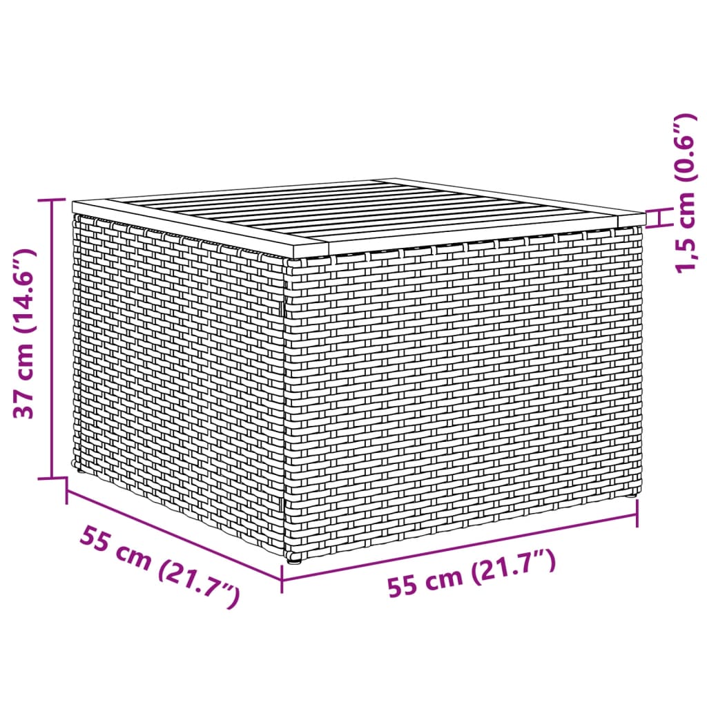 2-tlg. Garten-Sofagarnitur mit Kissen Grau Poly Rattan Akazie