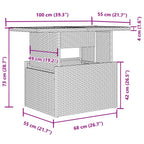 2-tlg. Garten-Sofagarnitur mit Kissen Grau Poly Rattan Akazie