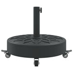Sonnenschirmständer mit Rollen für Ø38/48 mm Mast 27 kg Rund
