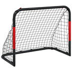Fußballtor mit Netz Rot und Schwarz 90x48x71 cm Stahl
