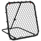 Fußball-Rebounder Verstellbar Schwarz 84x73x60-80 cm Stahl