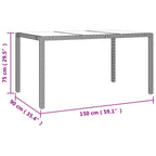 5-tlg. Garten-Bistro-Set mit Kissen Beige Poly Rattan