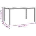 5-tlg. Garten-Bistro-Set mit Kissen Braun Poly Rattan