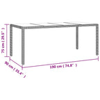 9-tlg. Garten-Bistro-Set mit Kissen Braun Poly Rattan