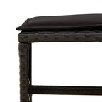13-tlg. Garten-Essgruppe mit Kissen Schwarz Poly Rattan