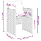17-tlg. Garten-Essgruppe mit Kissen Beige Poly Rattan